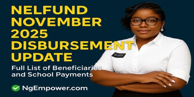 NELFUND November 2025 student loan disbursement update showing full list of funded institutions and beneficiaries across Nigeria