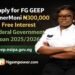 Direct Link to Apply for FG GEEP FarmerMoni ₦300,000 FG Interest Free Loan 2025/2026