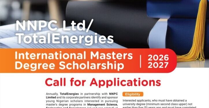 NNPC / TotalEnergies International Masters Degree Scholarship 2026/2027 Now Open 1 NNPC / TotalEnergies International Masters Degree Scholarship