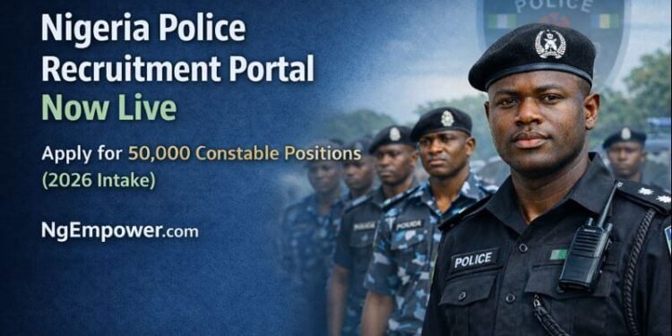 Nigeria Police recruitment portal now live for 2025/2026 constable application