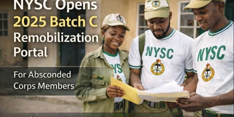 NYSC Opens 2025 Batch ‘C’ Remobilization Portal for Absconded Corps Members 1 NYSC opens 2025 Batch C remobilization portal for absconded corps members