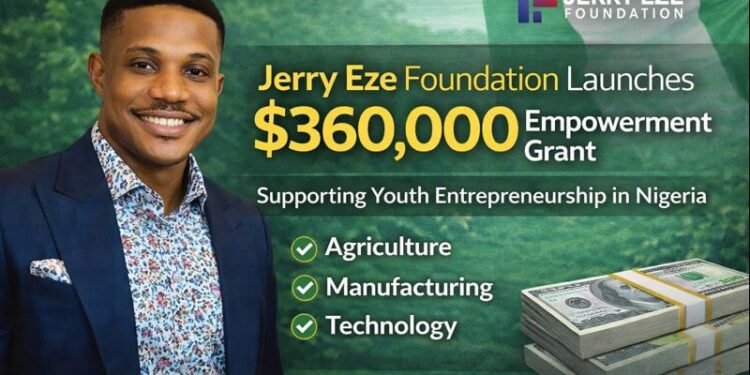 Jerry Eze Foundation Rolls Out $360,000 Empowerment Grant for Young Nigerians 1 Jerry Eze Foundation