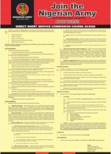 Nigerian Army DSSC Recruitment 2026 announcement 