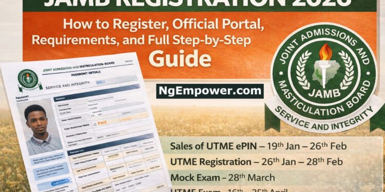JAMB Registration 2026 : How to Register, Official Portal, Requirements, and Full Step-by-Step Guide 1 JAMB Registration 2026