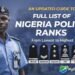Full List of Nigeria Police Ranks from Lowest to Highest (Updated & Explained) 6 Full list of Nigeria Police ranks from lowest to highest in Nigeria