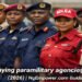 Nigerian paramilitary officers including Customs, Immigration, NDLEA and Civil Defence during official parade
