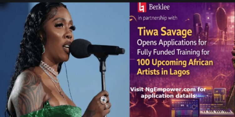 Tiwa Savage Opens Applications for Fully Funded Music Training for 100 Upcoming African Artists 1 Tiwa Savage Opens Applications for Fully Funded Music Training for 100 Upcoming African Artists