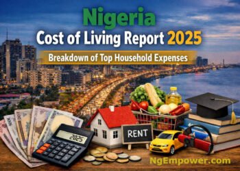Nigeria Cost of Living Report 2025 showing rent, food, education, and transportation expenses